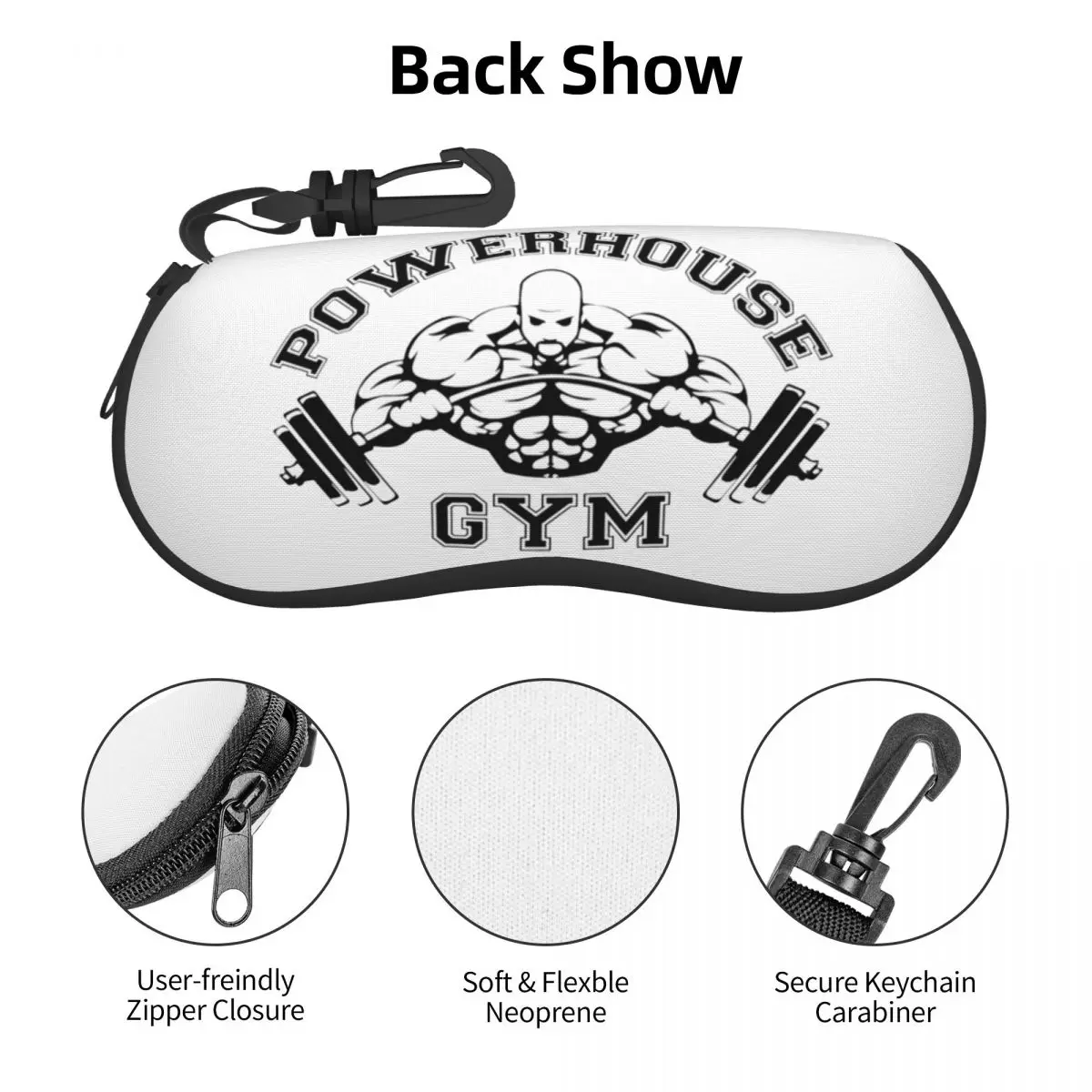 Custom Powerhouse Gym Logo Shell Glasses Case Unisex Travel Bodybuilding Fitness Eyeglasses Case Sunglasses Protector Box