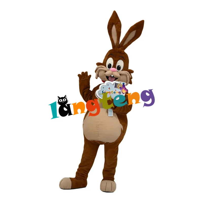 Customized Easter Bunny Rabbit Mascot Costume Cartoon Fursuit Cosplay Party Dress Performance Outfits Walking Furry Suit