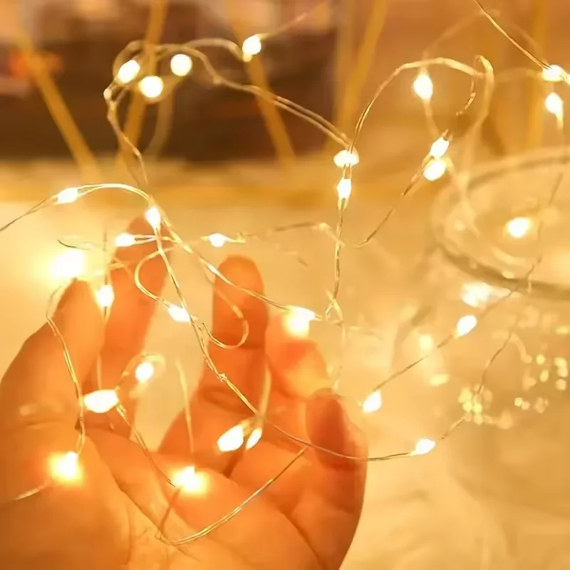 1-10M Fairy Lights Battery Operated Wedding Table Decorations Party Christmas Halloween Copper Wire String Light Battery Powered