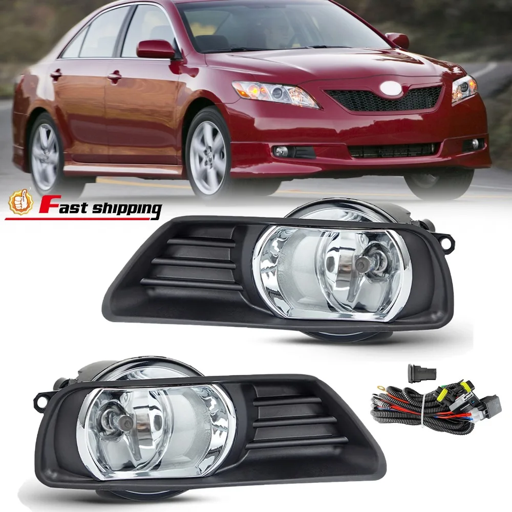

Fog Lights Assembly for 2007 2008 2009 Toyota Camry with Switch & Wiring chrome