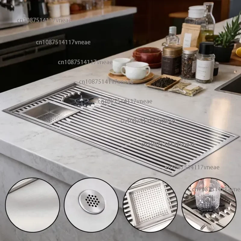 Drip Tray with Waste Spout Stainless Steel Pour-over Coffee Tea Set Cup Washer Sink Contemporary Durable Cafes Bars