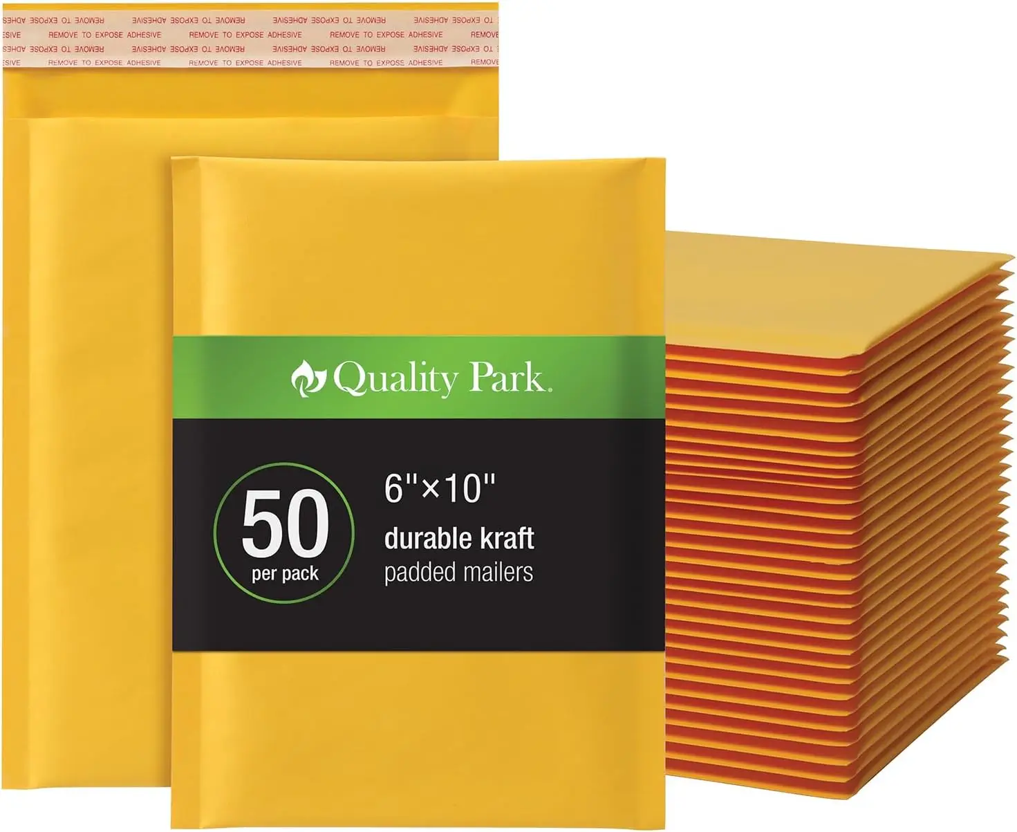 

Bubble Mailers 6x9, Self-Seal Kraft Padded Envelopes, 50 Pack for Shipping