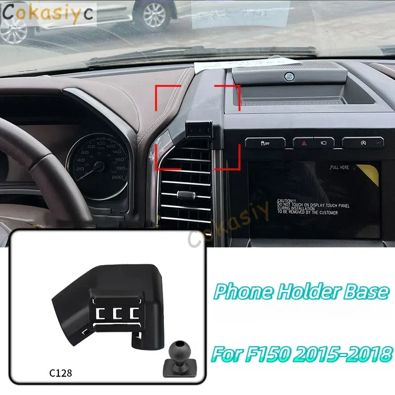 Soporte para teléfono de coche, Base especial para Ford F150 SVT Raptor 2015-2018, soporte de salida de aire fija, accesorios de Base con bola de 17mm