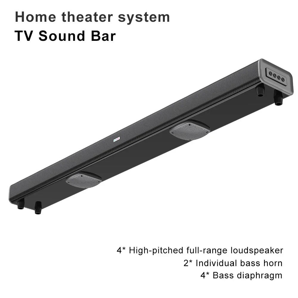 99cm Length Echo Wall TV Sound Bar Cinema Leval Wireless Bluetooth Stereo Speaker Support HDMI AUX U Disk Home Theater Subwoofer