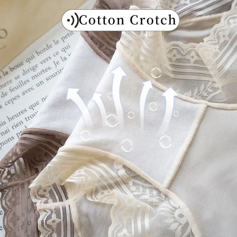 Милые атласные трусики из ледяного шелка, ультратонкие кружевные бесшовные трусы с цветочным принтом, женские трусы, мягкое нижнее белье с высокой талией, женское нижнее белье