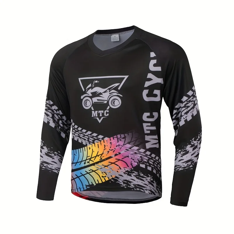 

2025 men's off-road motorcycle sportswear long sleeved 3D printed off-road motorcycle rally mountain bike off-road race shirt