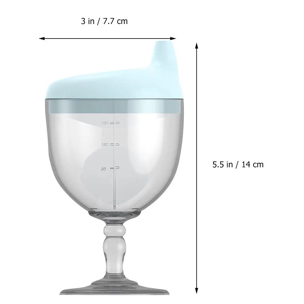 Infant Feeding Bottle Elegant Goblet Shaped Baby Plastic Goblet Leak-Proof Tilt-Resistant Milk Cup for Babies Smooth Water Flow