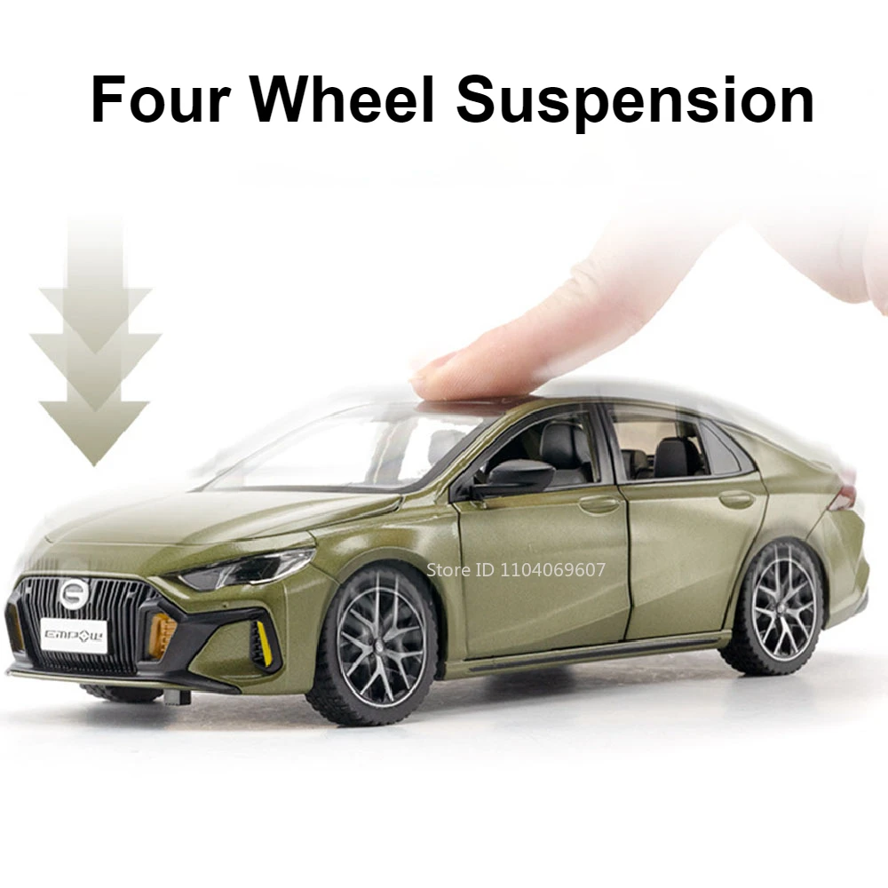 1:24 Trumpchi EMPOW55 Model samochodu Zabawka Diecast Metal Absorpcja Drzwi Otwarte Pojazd Dźwięk Światło Pociągnij Prezenty dla Dzieci