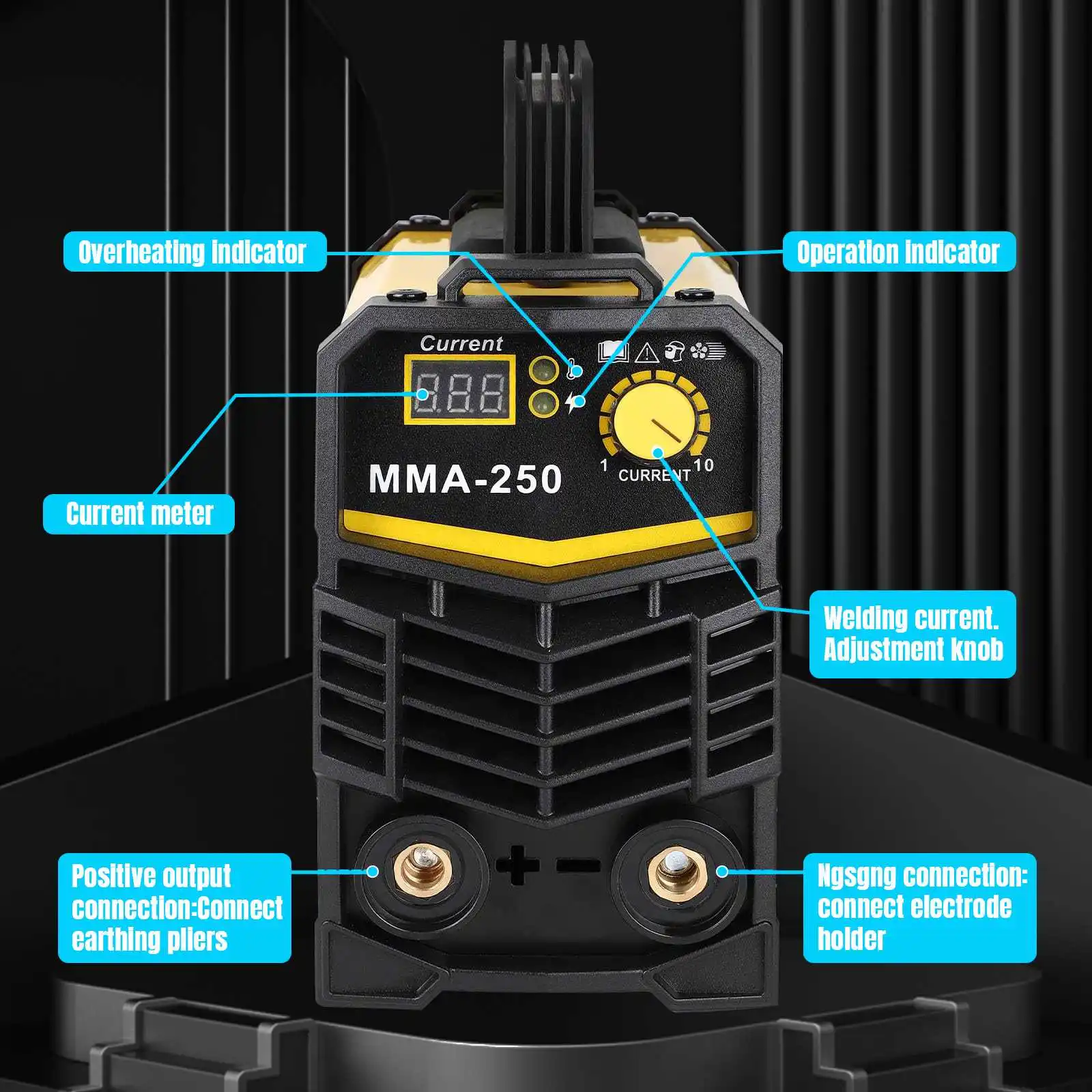 220V MMA 250A Schweißgerät Transformator Bivoltage-Wechselrichter DC 4000W Schweißausrüstung Autoreparaturwerkzeuge – Detail 5