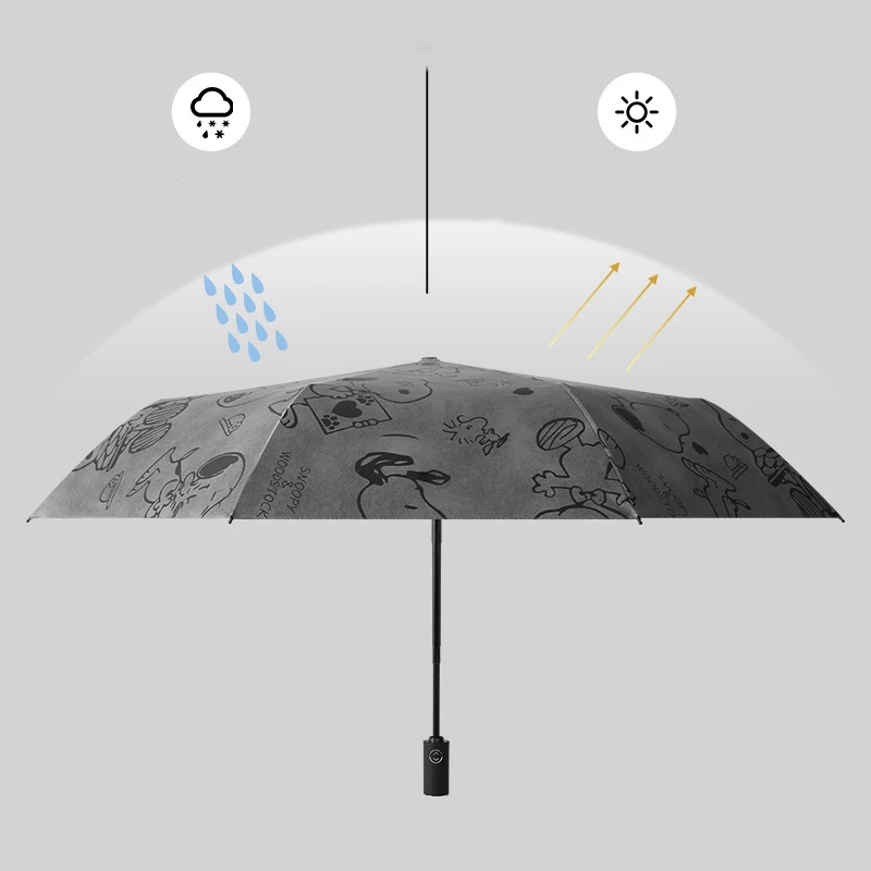 Anime Snoopy Umbrella Cartoon Peanuts Automatic Fold Umbrella Cute Student Parasol Sun Protection Girl Umbrella Gift Wholesale