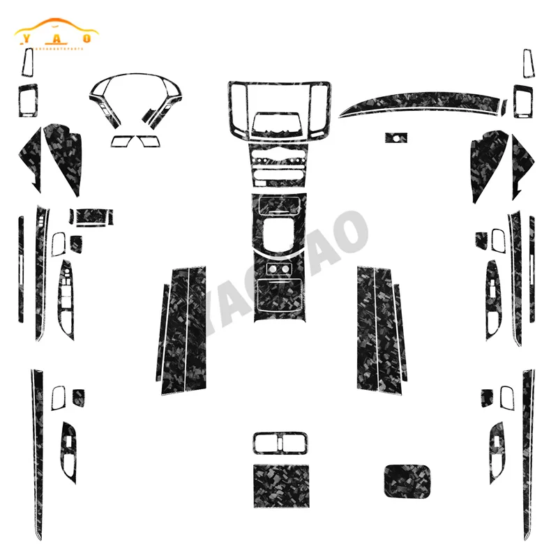 

Forged Carbon Fiber Gear Shift Air Outlet Steering Wheel Panel Trim Sticker For Infiniti G37 2010-13 Q60 14-15 Auto Decoration