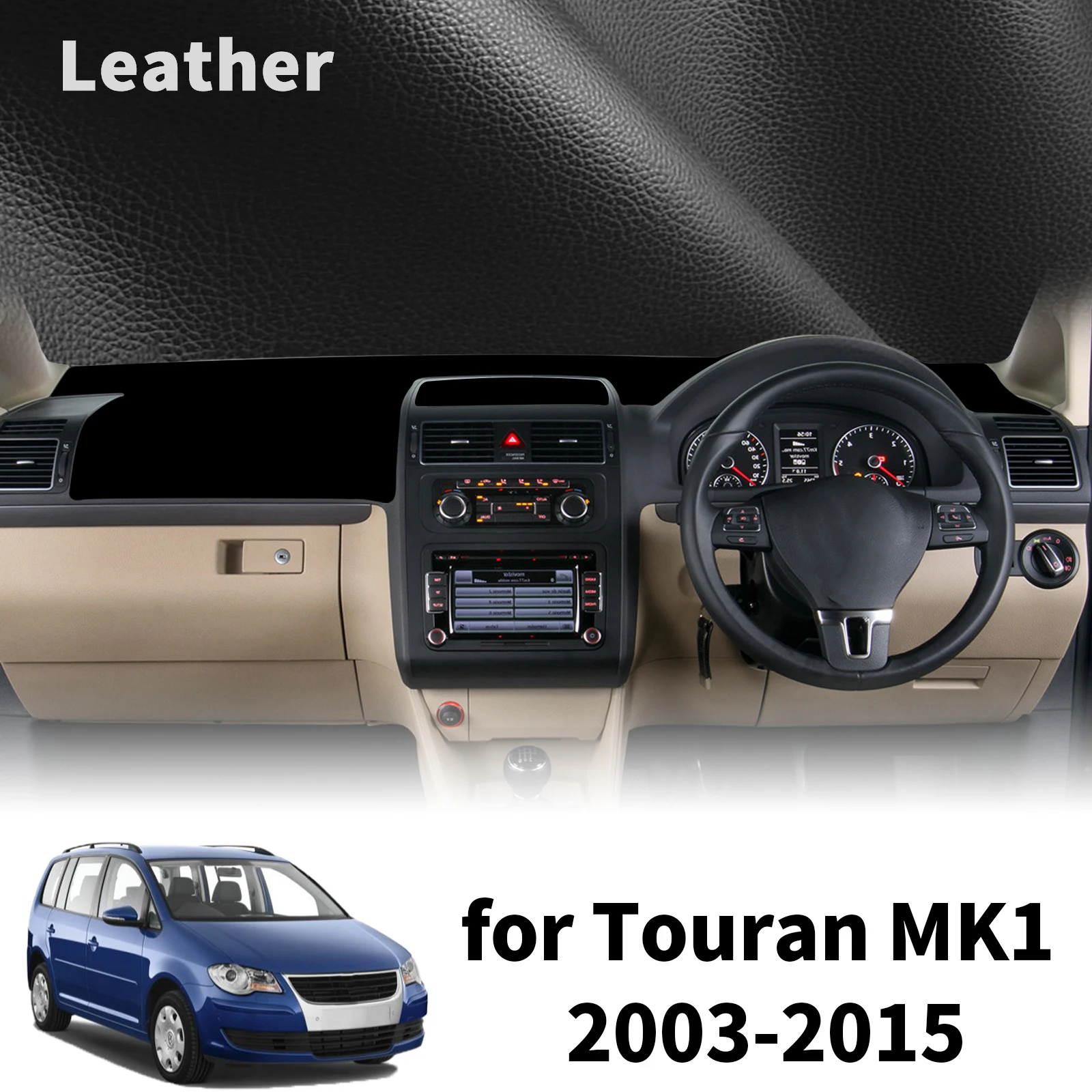 

for Touran MK1 2003-2012 2013 2014 2015 High Quality Dashboard Cover Dashmat Sunshade Anti‑UV Protector Dash Mat Pad Accessories