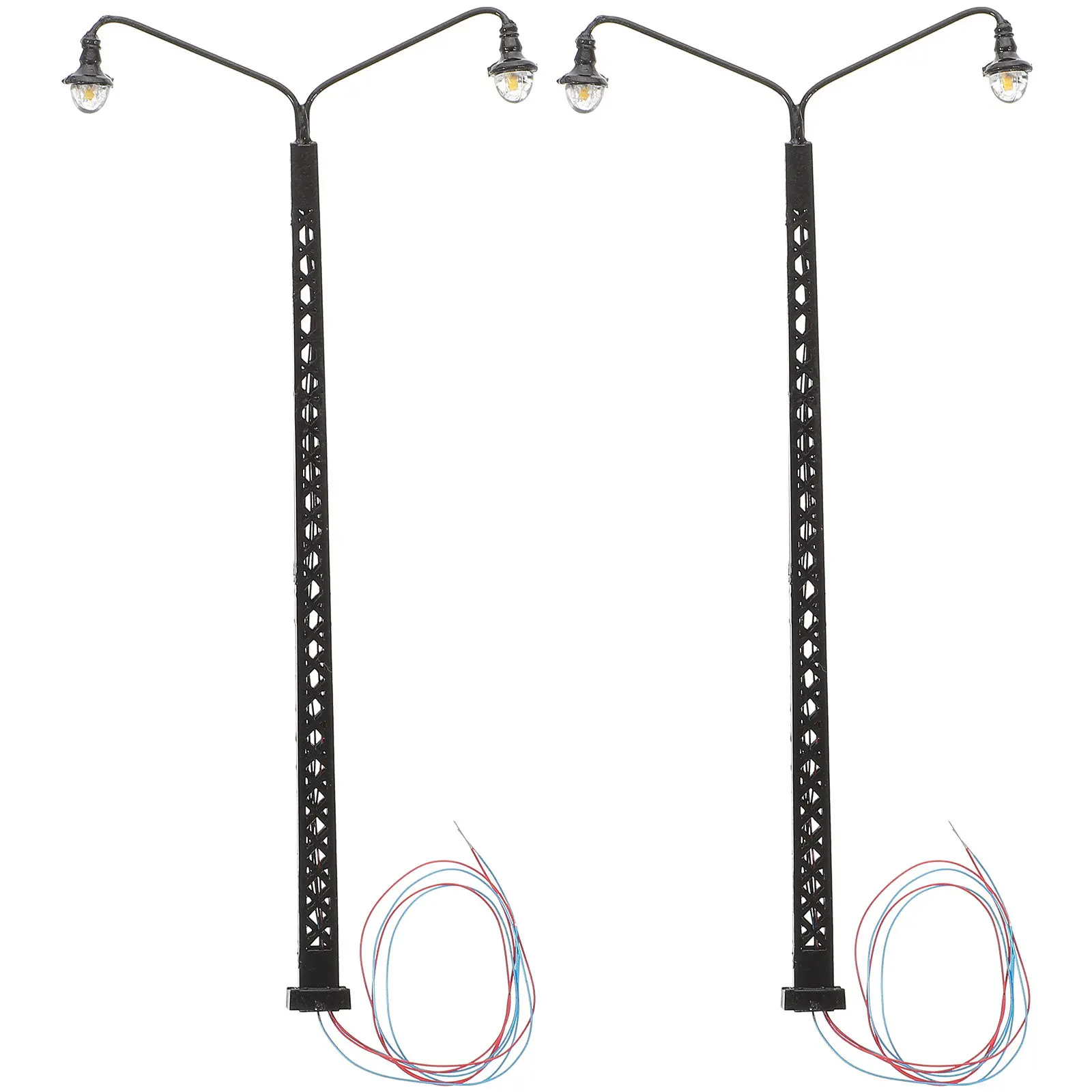 

2Pcs Mini Railroad Light Decor Lifelike Simulated Train Lamp for Mini House Interior Micro Landscaping Sand Table Scene Building