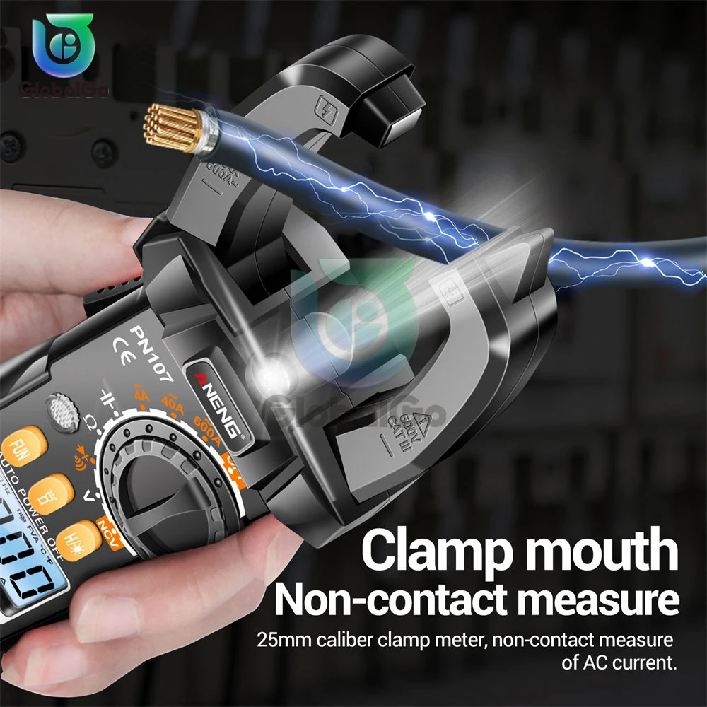 ANENG PN107 4000 Counts Digital Clamp Meter 600A AC Current Tester Voltmeter Ammeter NCV Diode Professional Electrician Tools