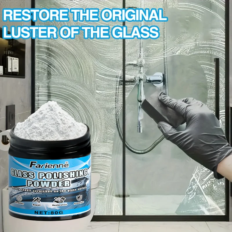 مسحوق تلميع زجاجي متعدد الوظائف، لمرايا حمام السيارات، يستعيد وضوح السطح بسرعة، تلميع احترافي #3