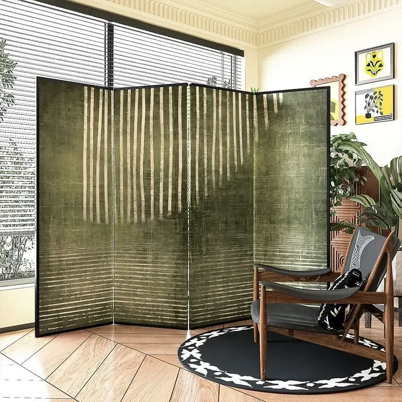 Modern Folding Screen Partition for Living Room Bedroom Entryway Mobile Room Divider Door Blocker Simple Luxury Light