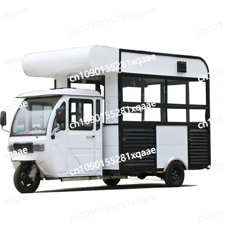 

Snack Truck Electric Tricycle Stall Commercial Restaurant Mobile Breakfast Truck Night Market Stinky Tofu Trolley Food Cart