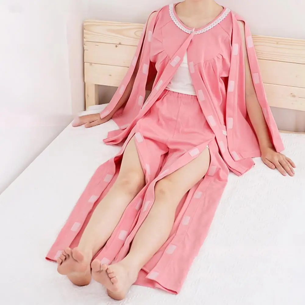 

Homewear Bedridden Pajamas Spring Sweat-absorbing Bedridden Elderly Pajamas Examination Gown Hospital Nursing Clothes Tracksuit