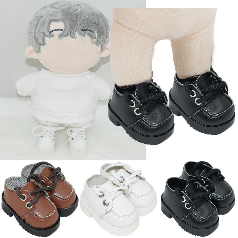 1 Paar Geschenk wechsel Dressing Spiel spielen Haus akademischen Stil 20cm Puppe Schuhe Idol Puppen Pu Lederstiefel