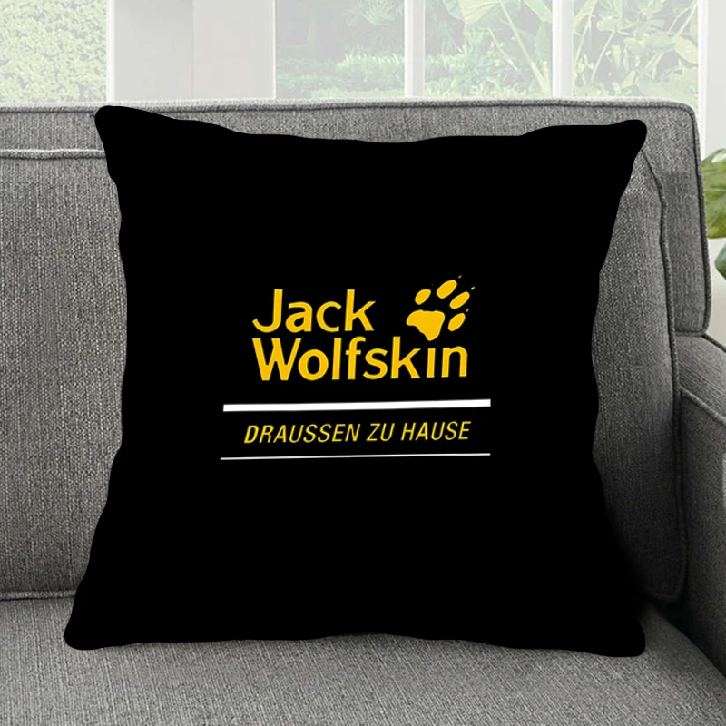 New pillowcase bedding comfortable square pillow sofa Jack Wolfskin Outdoor sports brand logo tide Fashion pillowcase Home Decor