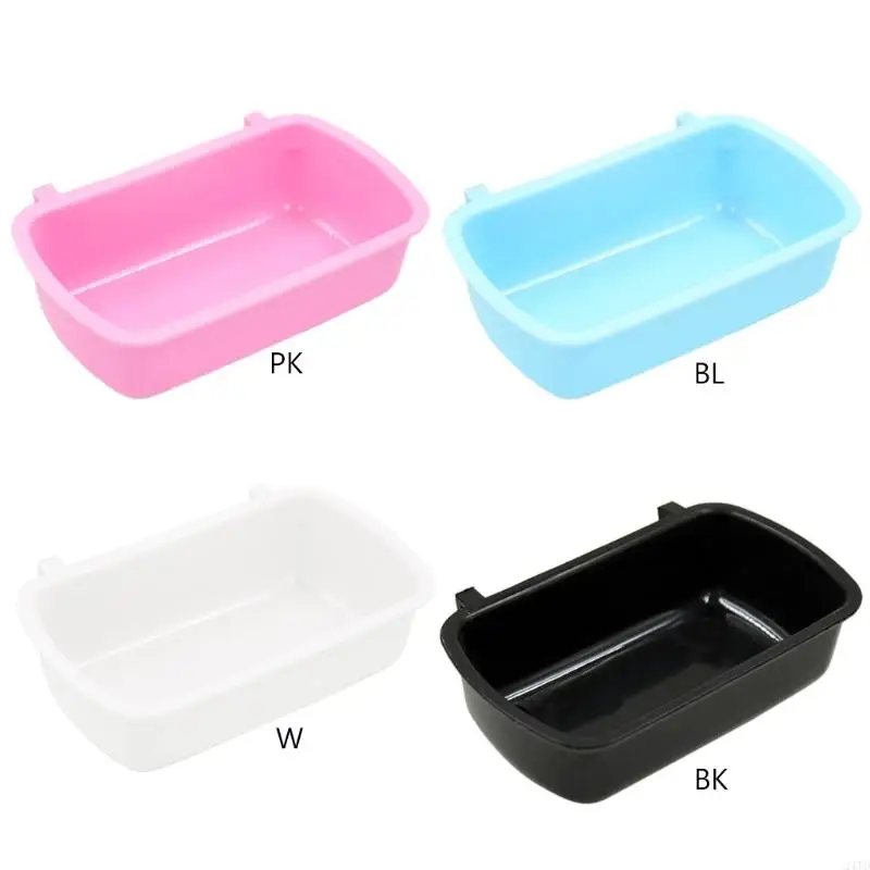 24td Pet Feeder Small Animal Water für Gehäuse mit Haken Plastik Käfig Haken Tasse Rechteck für Vogelhamster Papagei