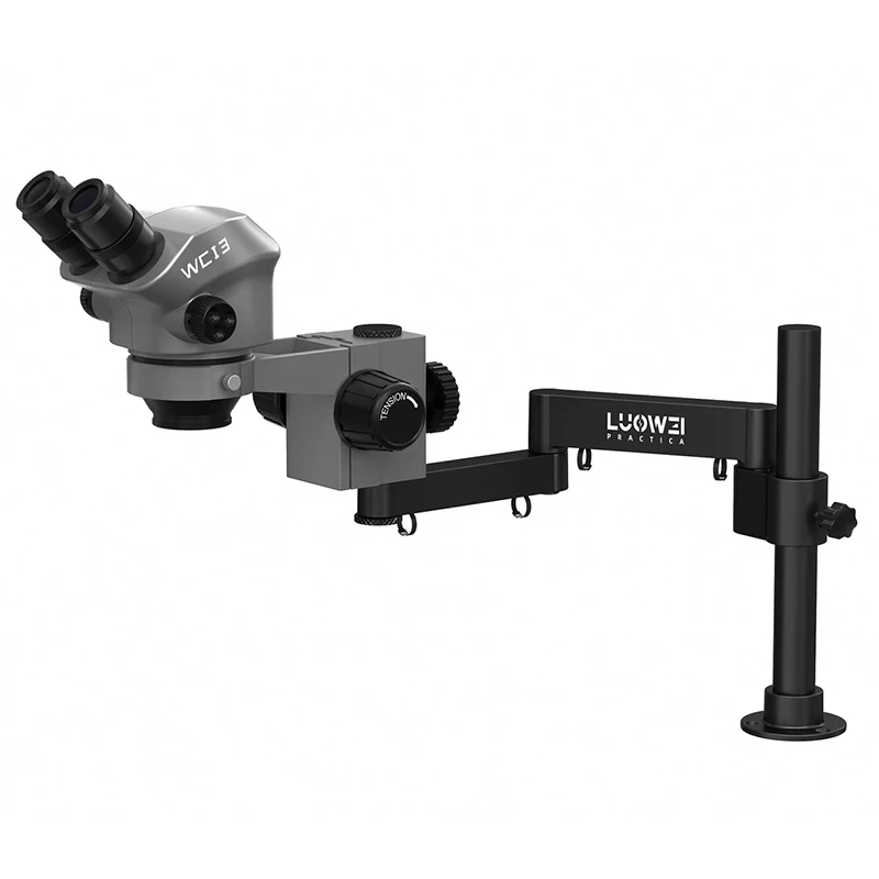

WCI3-7050LZ 7-50X Binocular Microscope with Desktop Stand WF10X/22 Eyepiece 100mm Work Distance for Electronics Soldering