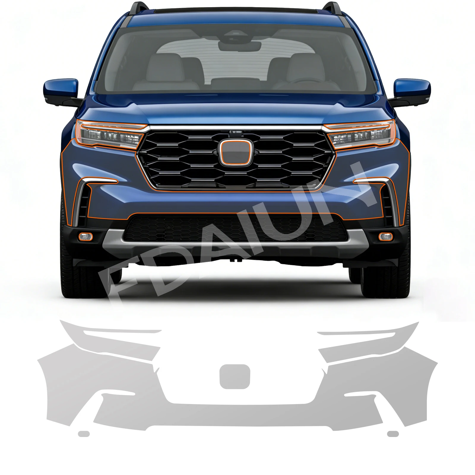 

Для Honda Pilot 2023-2025: Невидимая защитная пленка из ТПУ для автомобиля, устойчивая к царапинам, аксессуары для модификации автомобиля