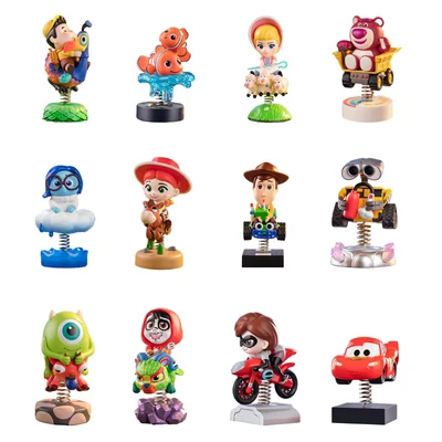 Genuine Disney Character Peripheral Pixar Shake Series Blind Box Toys Sadness Mike Figure Desktop Ornaments Room Decoration Gift