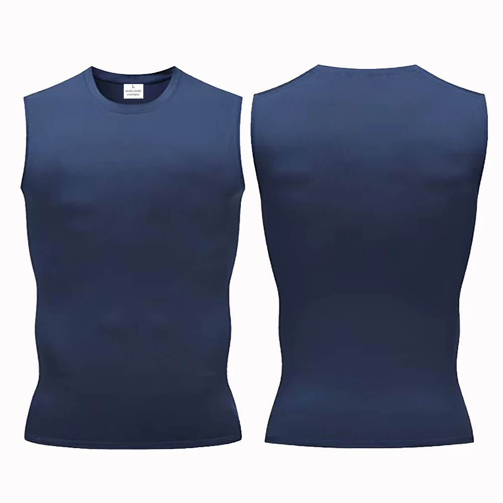 Mans Compression Tank Top Men Gym Shirt Sleeveless Quick Dry Sportswear Male Fitness Bodybuilding Vest Workout Muscle Top