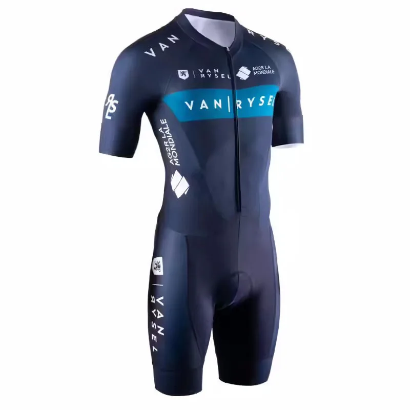 VANRYSEL Men's Triathlon Suit Drive Tri Aero Speedsuit Sports Cycling Run Swimming World Jumpsuit Skinsuit Pulley Clothing