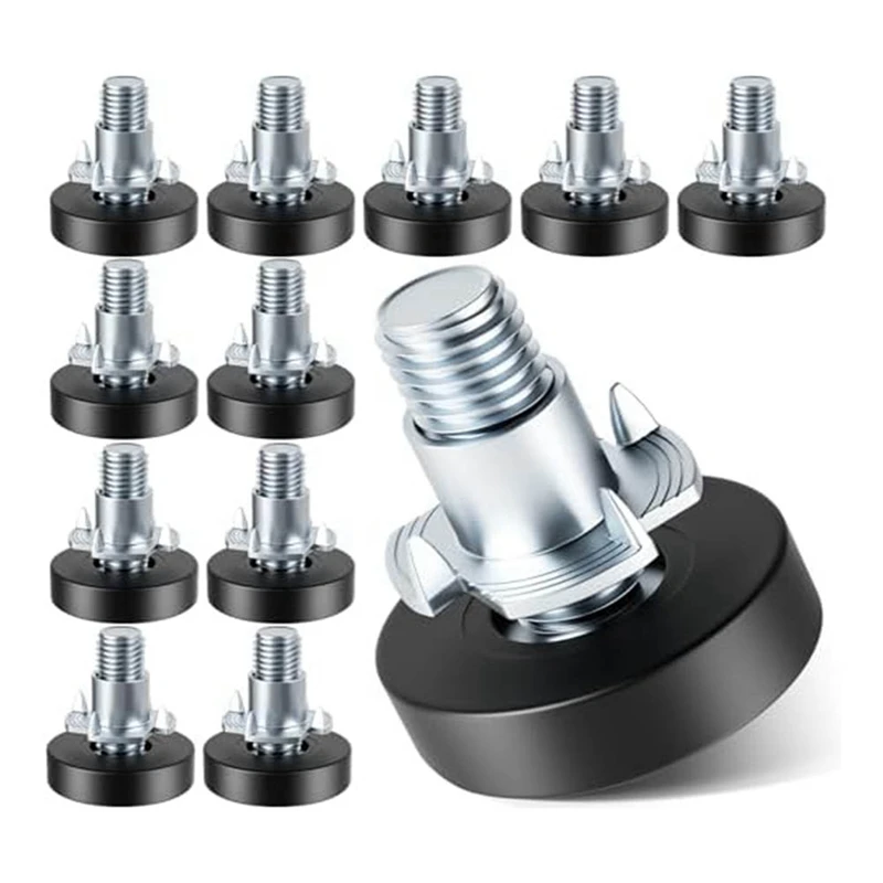 

Furniture Leveling Feet With T-Nuts, 1/4In-20 UNC Thread Adjustable Levelers, Leg Levelers Table Feet Screw On For Deak