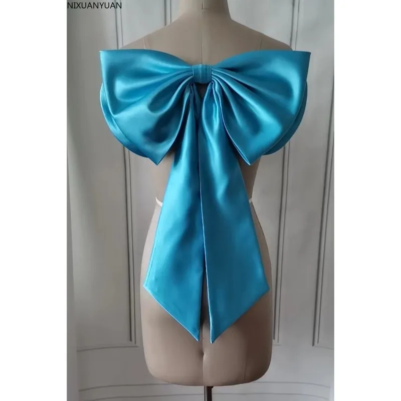 Seperate Satin Bow Wedding Dress Knots Removeable Prom Dresses Satin Knots with Ribbon Party Gown Bowknots