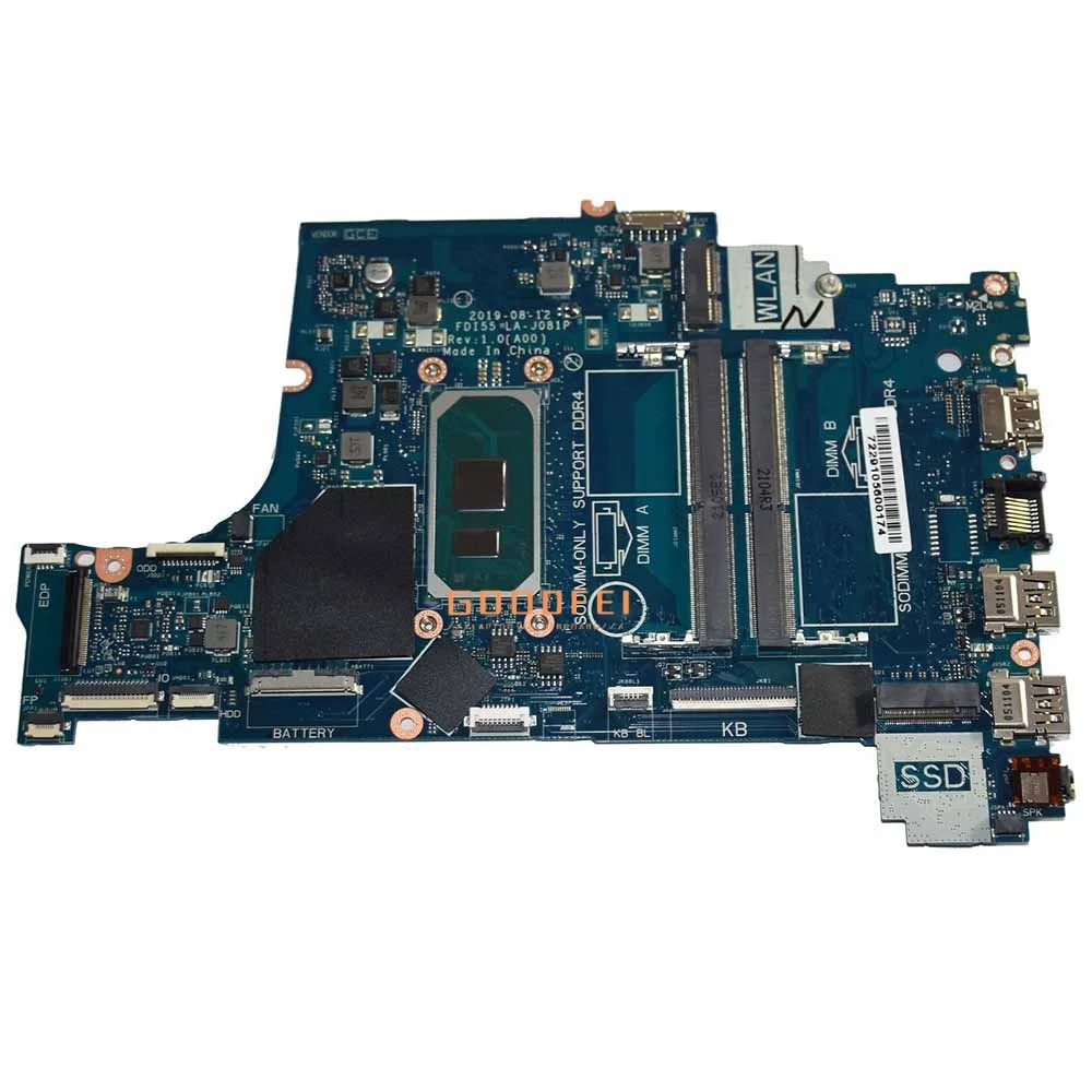 

Vostro 3401 3501 3491 Inspiron 3493 3593 3793 5593 For Dell LA-J081P Laptop Motherboard Mainboard With I5 I7-10th Gen CPU