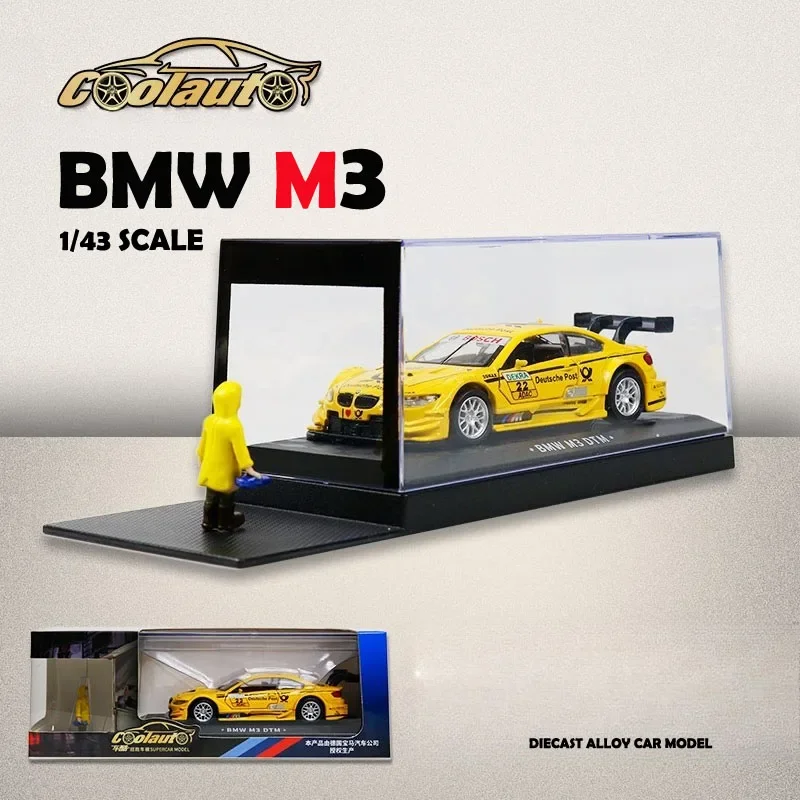 Modèle de voiture de course avec boîte d'affichage, Collection de Voiture miniatures, échelle de scène, Audi BMW DTM M6, ensemble de traction, 1/43
