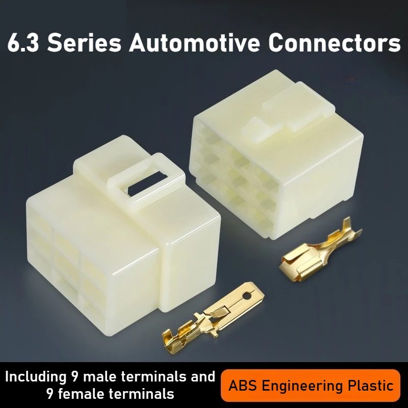 DJ7091-6.3-11/21 Serie 6.3-9 fori, connettore per morsettiera per connettore automobilistico, spina quadrata maschio e femmina