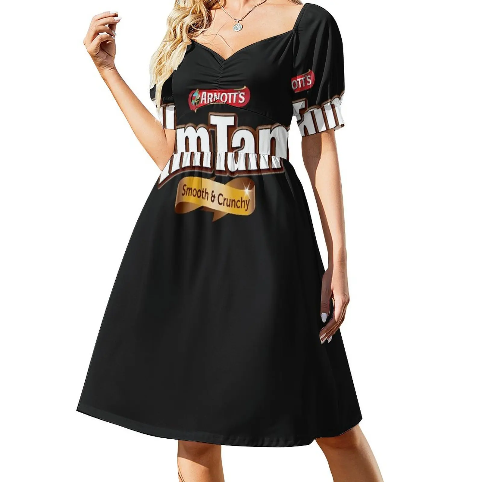 

Best seller timtam logo Short Sleeved Dress Dance dresses Woman fashion Dress