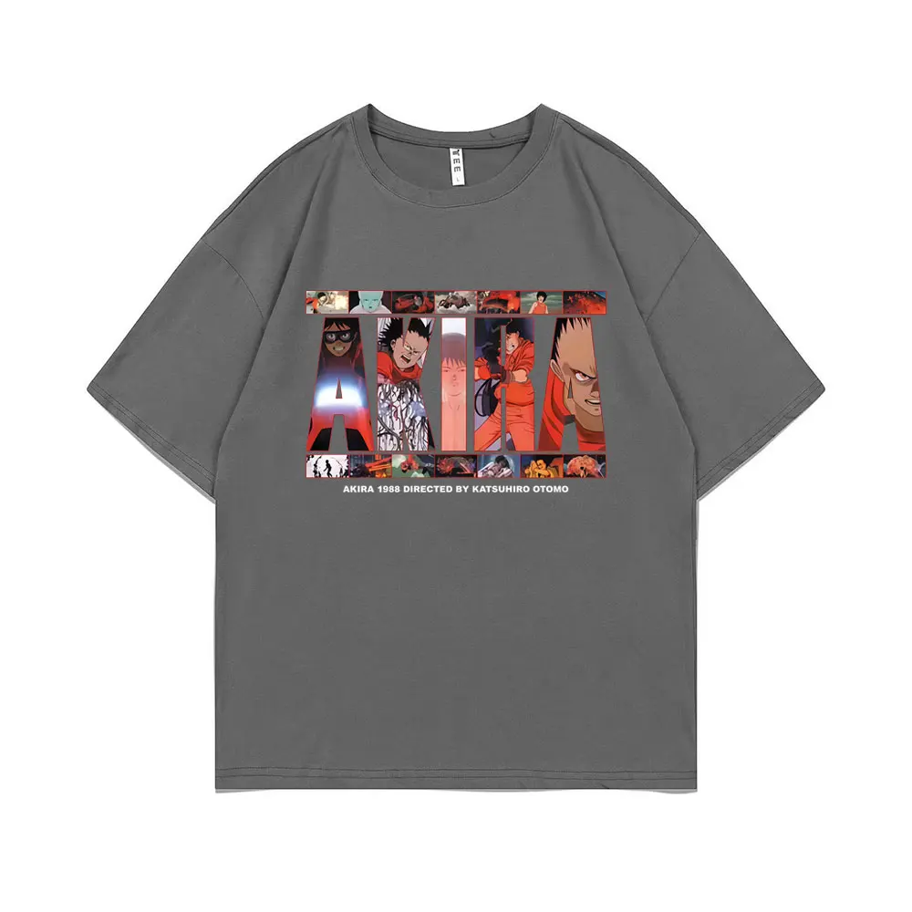 Japanese Science Fiction Cartoon Movie Anime Akira Tetsuo Shima Shotaro Kaneda T Shirts Men Y2k Hip Hop Punk Oversized T-shirts
