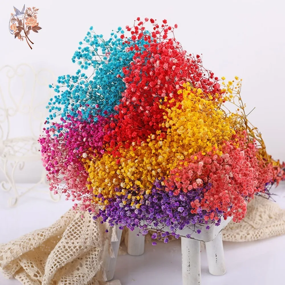 

40/70g Natural Fresh Colorful Gypsophila Dried Flowers Baby's Breath Bouquets Home Wedding Decorative Romantic Valentine Gifts