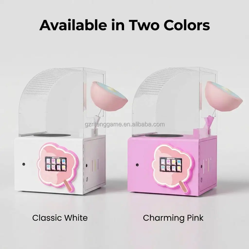 Table Top  Portable Cotton Candy Small Industrial Portable Robot Cotton Candy Vending Machine  for Kids