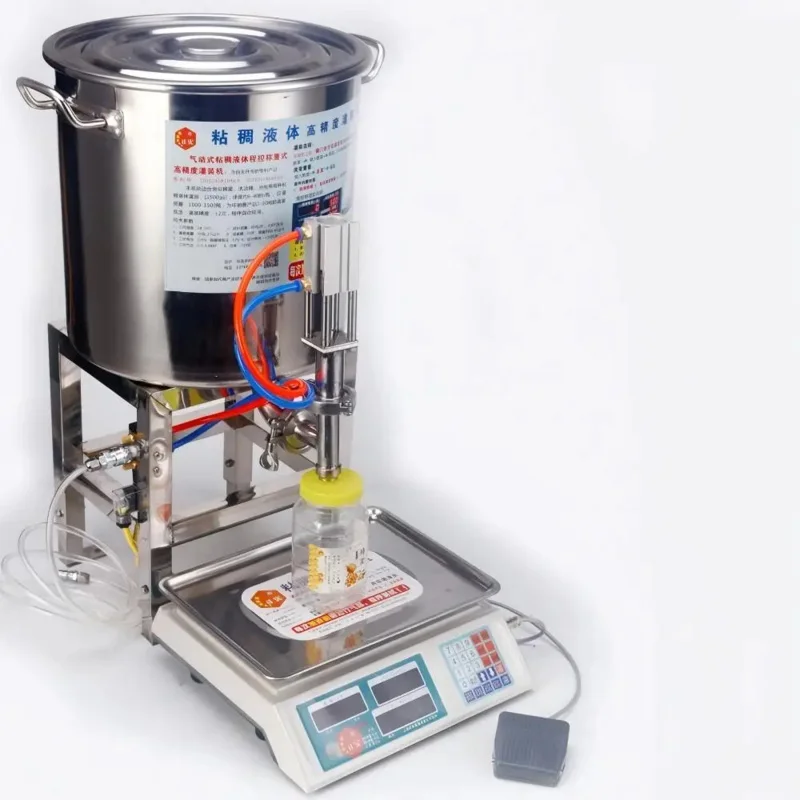 

304 Stainless Steel Automatic High-Accuracy Honey Yogurt Filling Machine For Glass/Plastic Bottles Chemical Quantitative Liquid