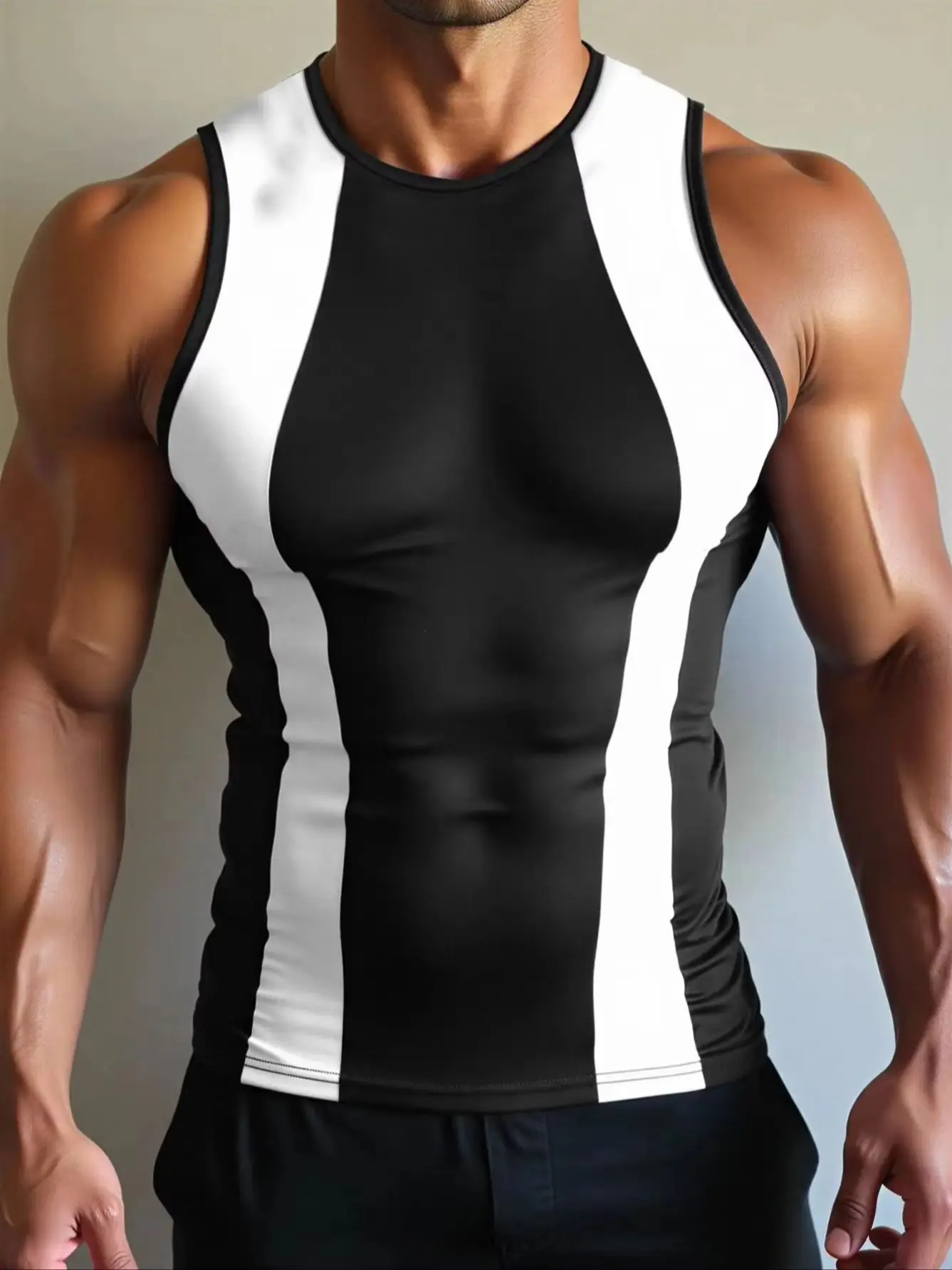 Outdoor Sports Round Neck Basketbal Jerseys Breathable Running Vests Summer Men's T-Shirts and Tank tops Quick-Dry Mesh tops Man