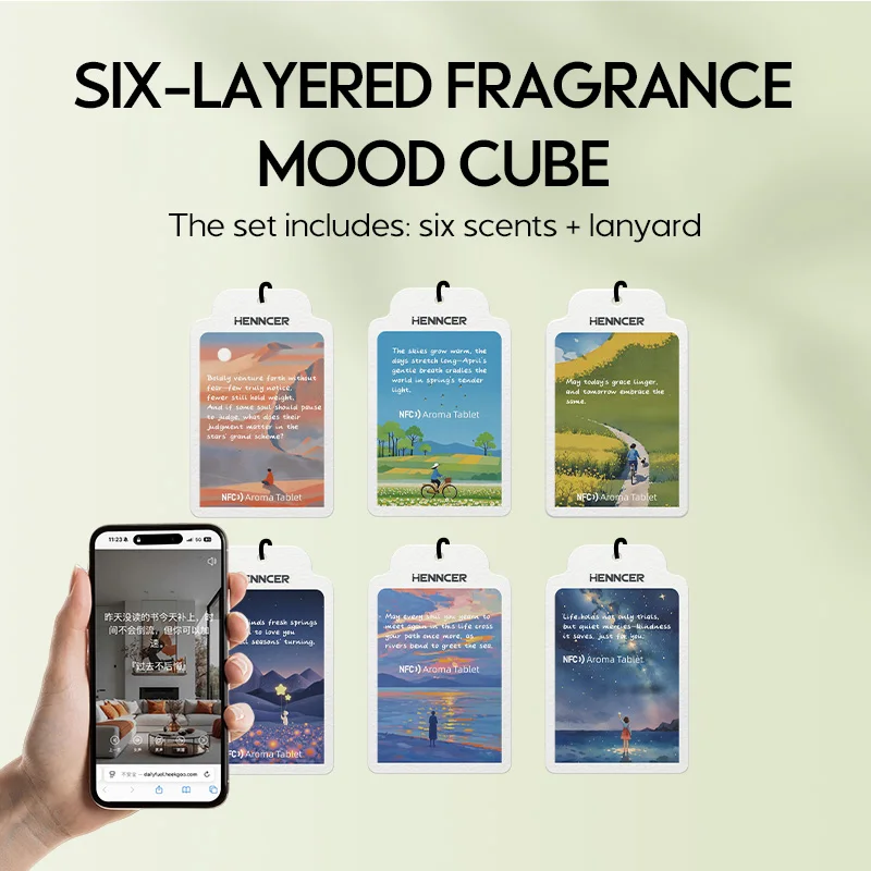 NFC Soothing Diffuser Card Set Solid Air Purifier Aromatherapy Card Wardrobe Deodorant Aromatic Air Freshener