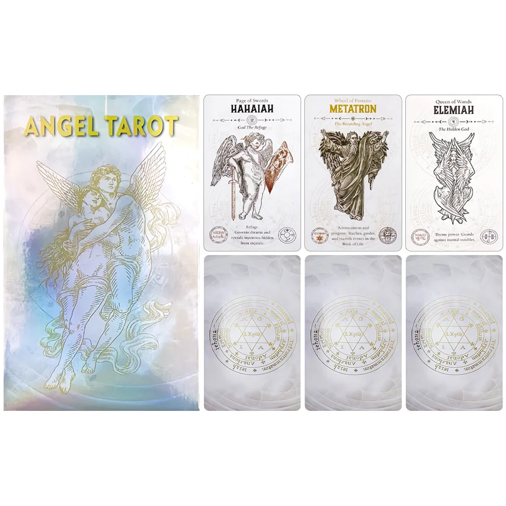 78-Card Angel Tarot Deck 10.3x6cm Mystical Divination Cards FortuneTelling Deck Prophecy Board Game Cards Party Entertainment