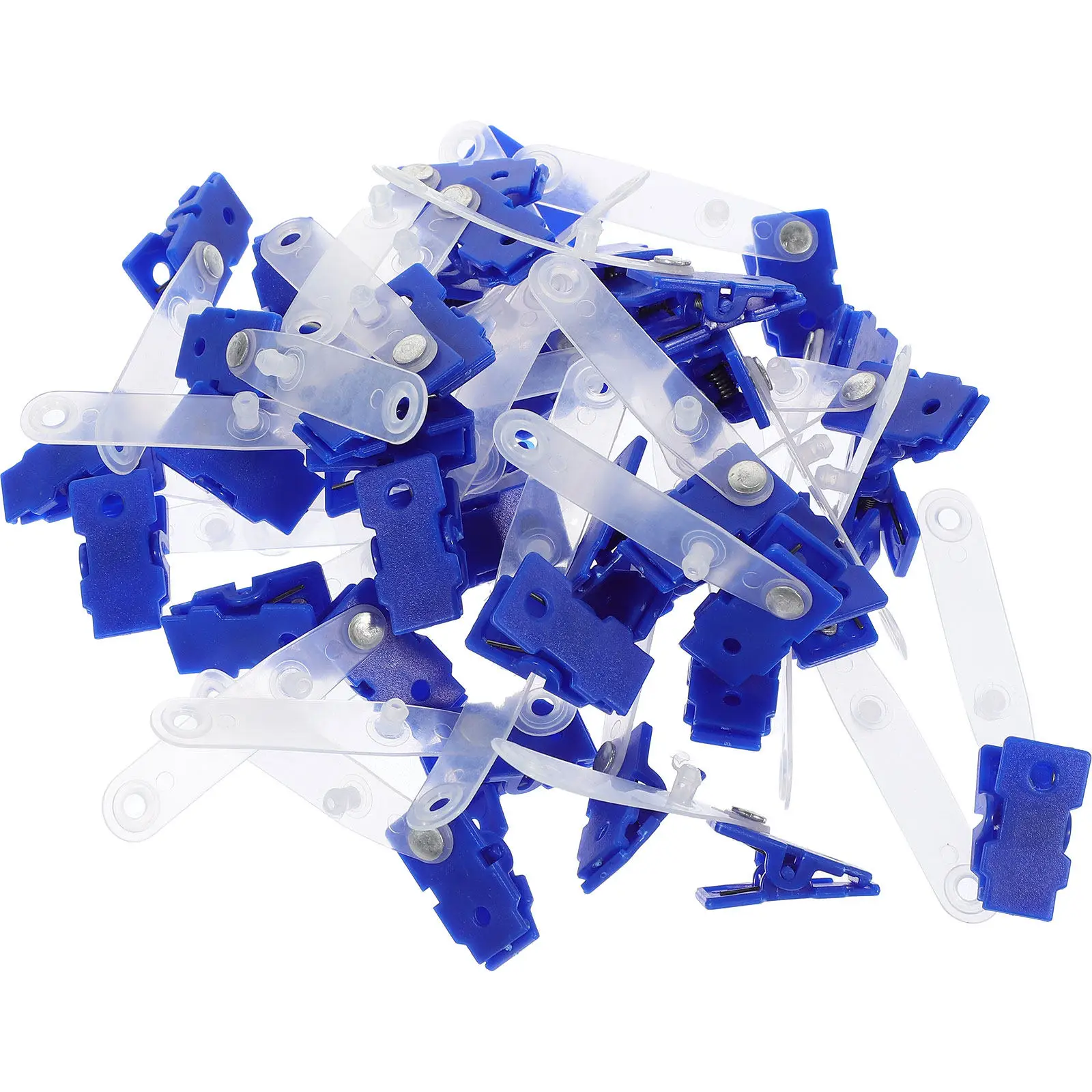 

100 шт. пластиковых зажимов для бейджей, маленькие держатели для именных бейджей, прочные зажимы-крокодилы для ID-карт, для работы, школ, мероприятий, зажимы для шнурков