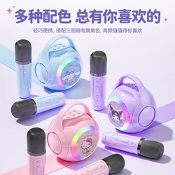 Miniso Sanrio ML-02 Wireless Bluetooth Microphone Sound Set Speaker HD Sound Extra Long Range LED lights Kawii Kuromi