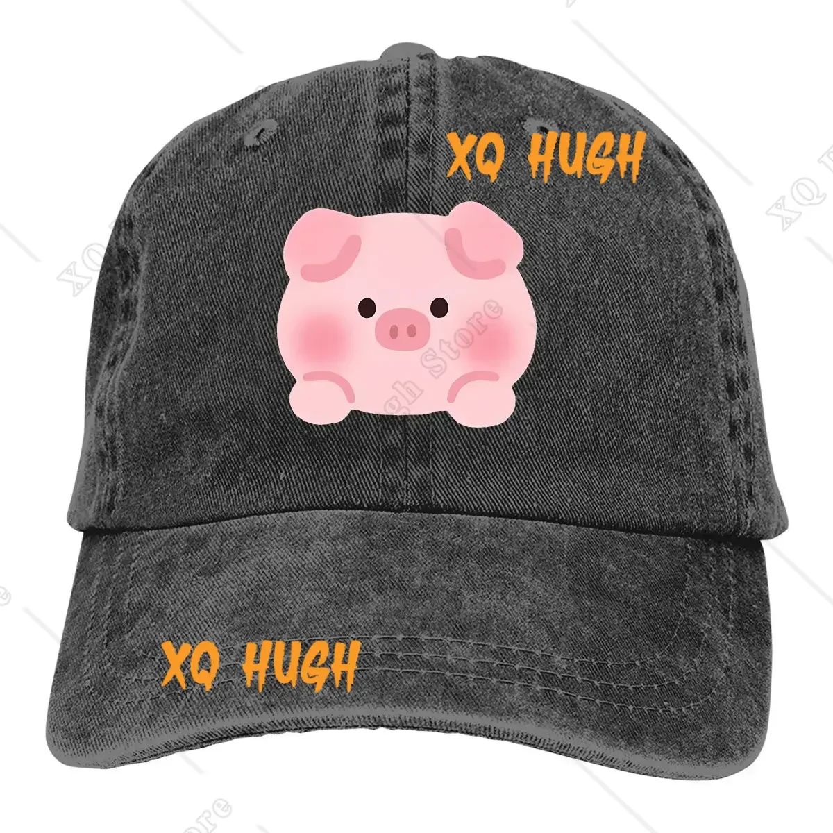 

Pure Color Dad Hats Big Pig Head Cartoon Women's Hat Sun Visor Baseball Caps Pig Emoticon Peaked Cap