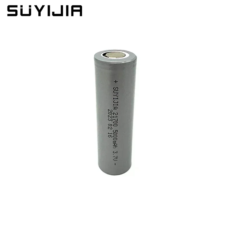 New 3.7V 21700 Rechargeable Lithium Battery 5000mAh 40A High Rate Lithium Battery Power Tool Electric Vehicle Solar LED System