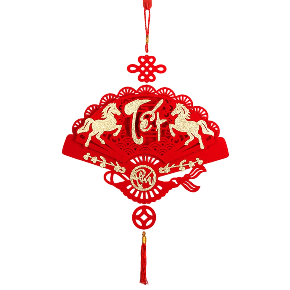 

Tet Celebration Tet Hanging Pendant Traditional Symbols For Good Fortune Hanging Non-woven Fabric Tassel Included