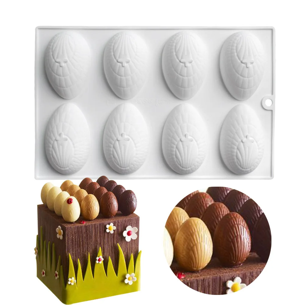 3D Easter Egg Baking Mold Silicone Mousse Cake Epoxy Resin Casting Pendant Molds