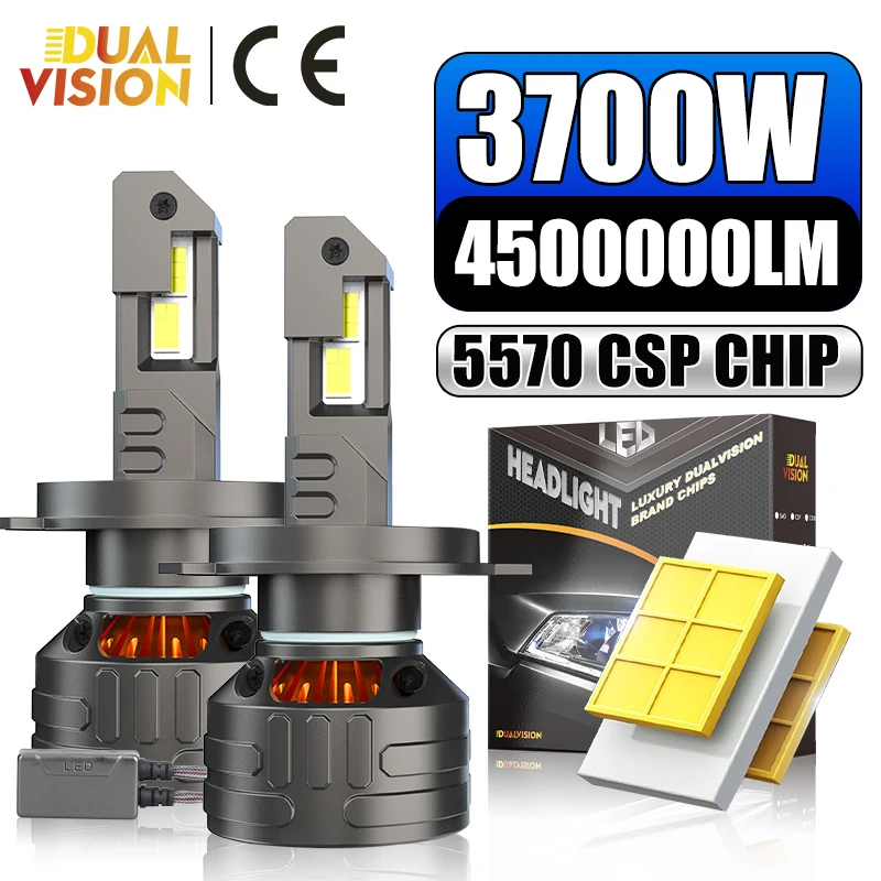 

3700W K5C H7 H11 H4 LED Headlights 4300K 6000K 5570 CSP Canbus Error Free H8 H9 H1 HB3 9005 HB4 9006 9012 HIR2 Car Fog Light 12V